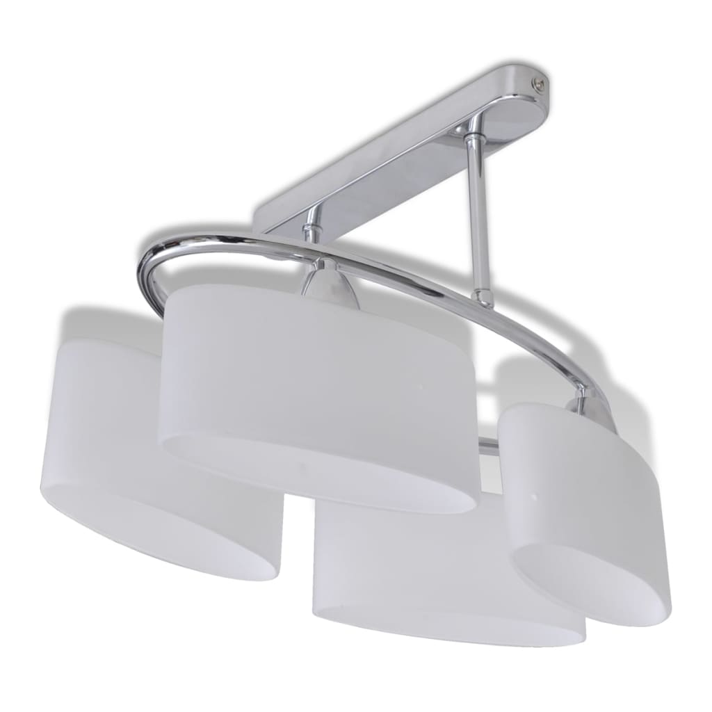 Vidaxl Plafond Lampe avec des capuchons en verre d'ellipse (4 x E14)