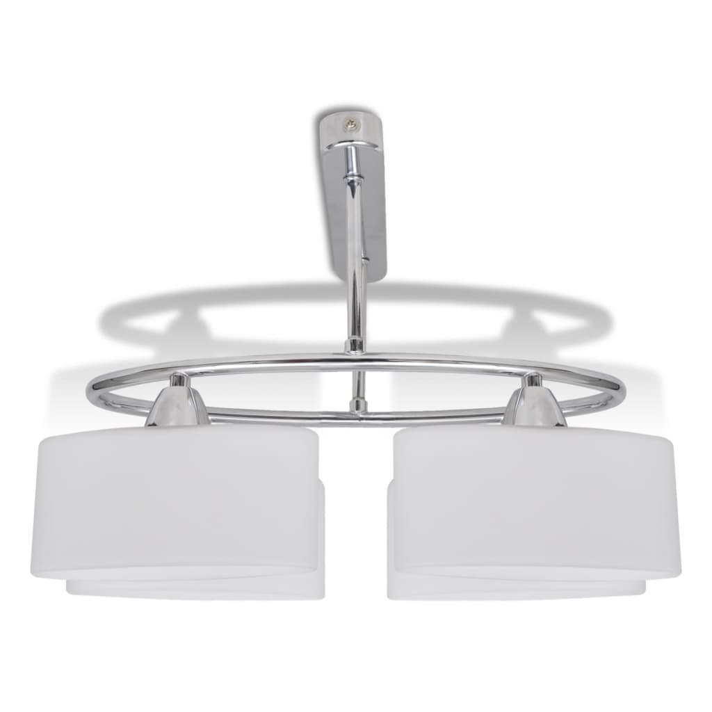 Vidaxl Plafond Lampe avec des capuchons en verre d'ellipse (4 x E14)