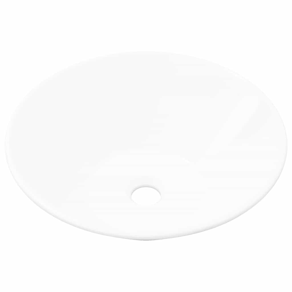 Taps de lavabo en céramique Vidaxl (blanc)