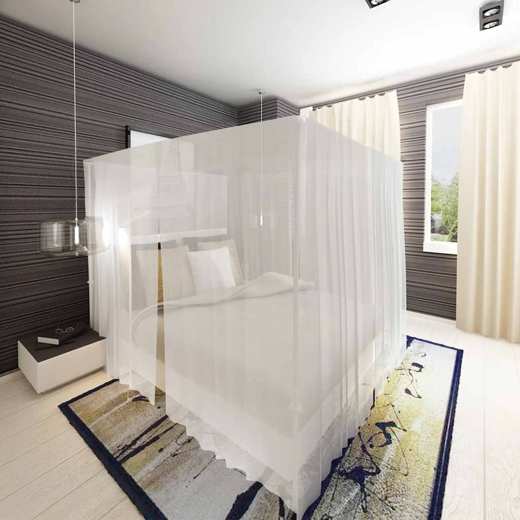 Vidaxl moustique net carré avec 3 ouvertures 2 pcs
