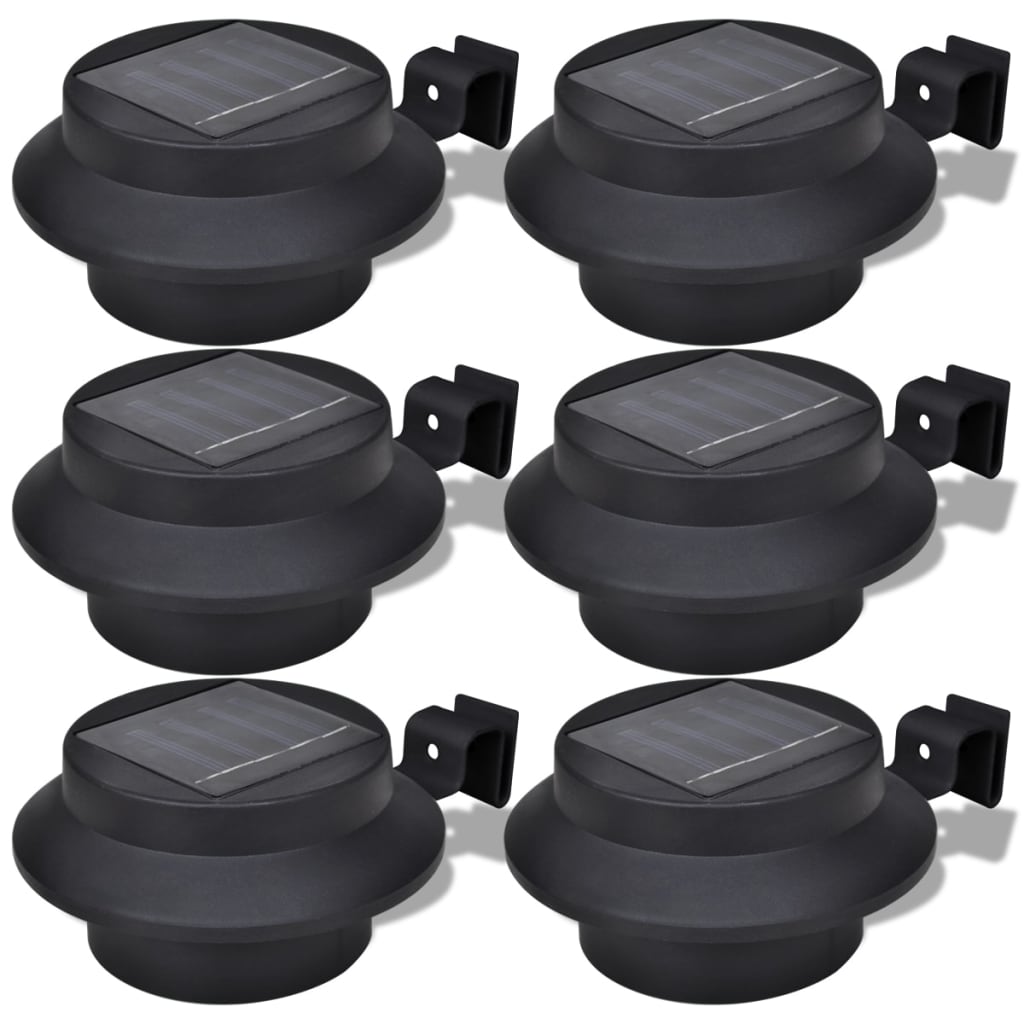 Vidaxl Solar Outdoor Lampe Set 6 pièces noires