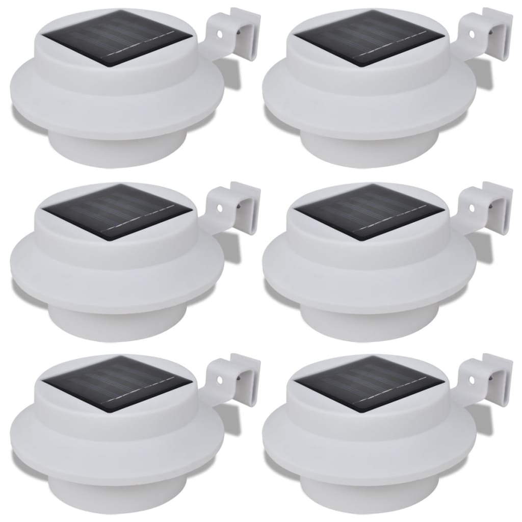 Vidaxl Solar Outdoor Lampe Set 6 pièces blanc