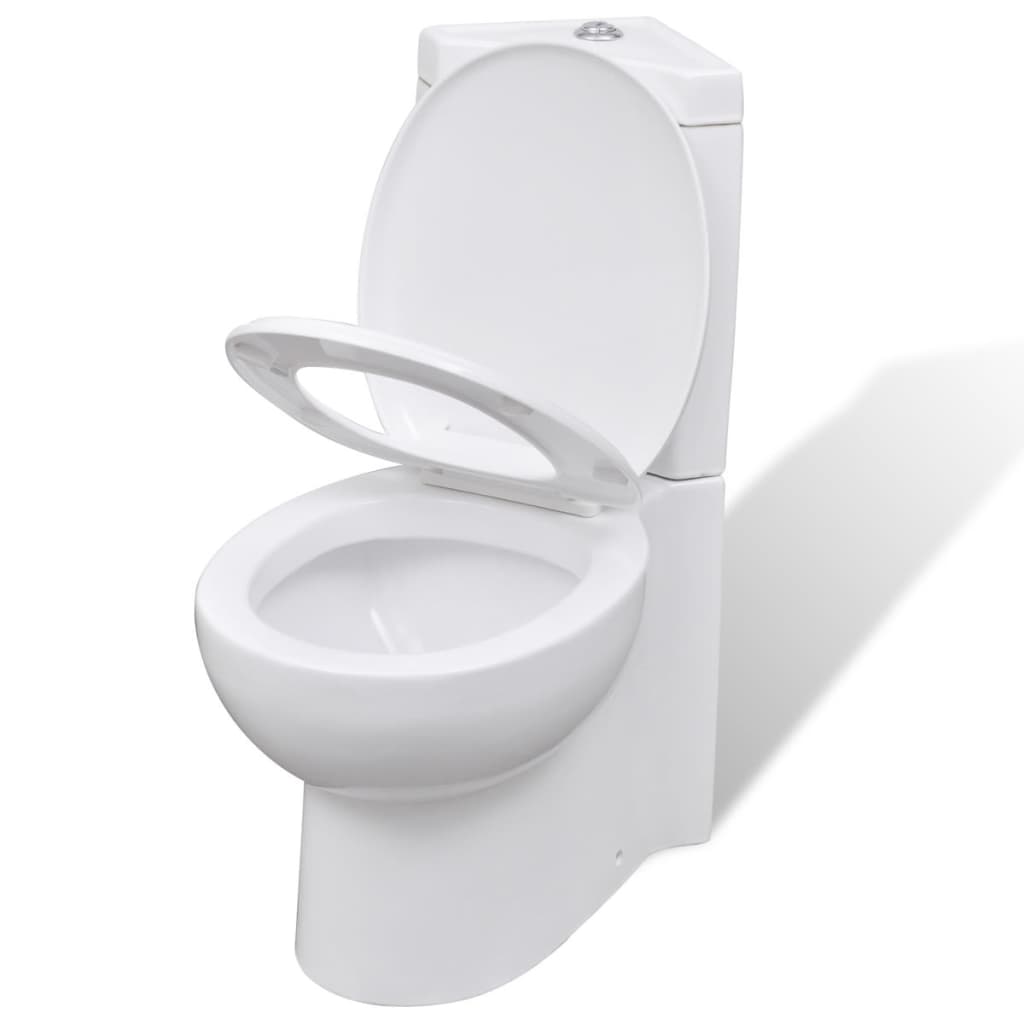 Vidaxl Toilet Corner Model Céramique blanc