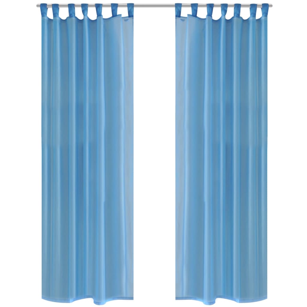 Vidaxl rideau turquoise 140x175 cm (2 pièces)