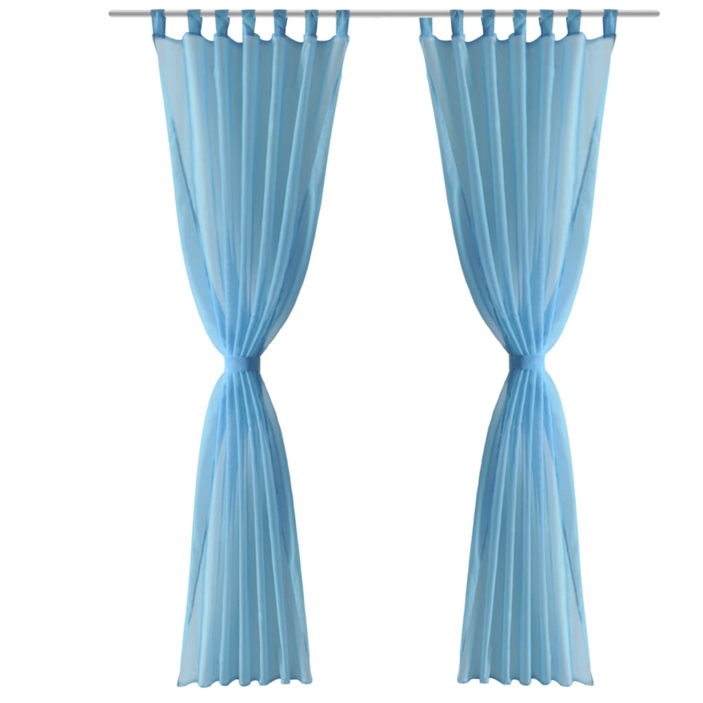 Vidaxl rideau turquoise 140x175 cm (2 pièces)