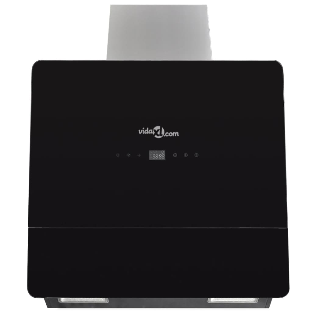 Hotte d'extracteur Vidaxl avec écran 600 mm en verre trempé noir