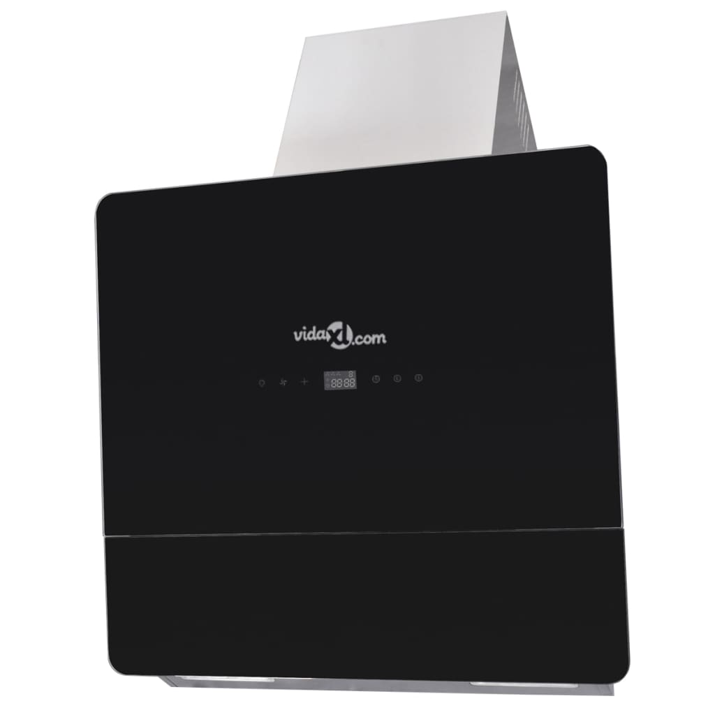 Hotte d'extracteur Vidaxl avec écran 600 mm en verre trempé noir