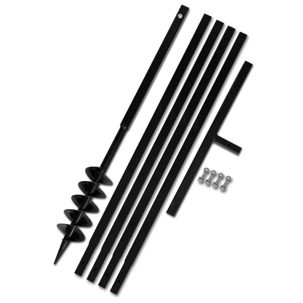 Vidaxl Ground Drill 100 mm avec acier d'extension de 5 m