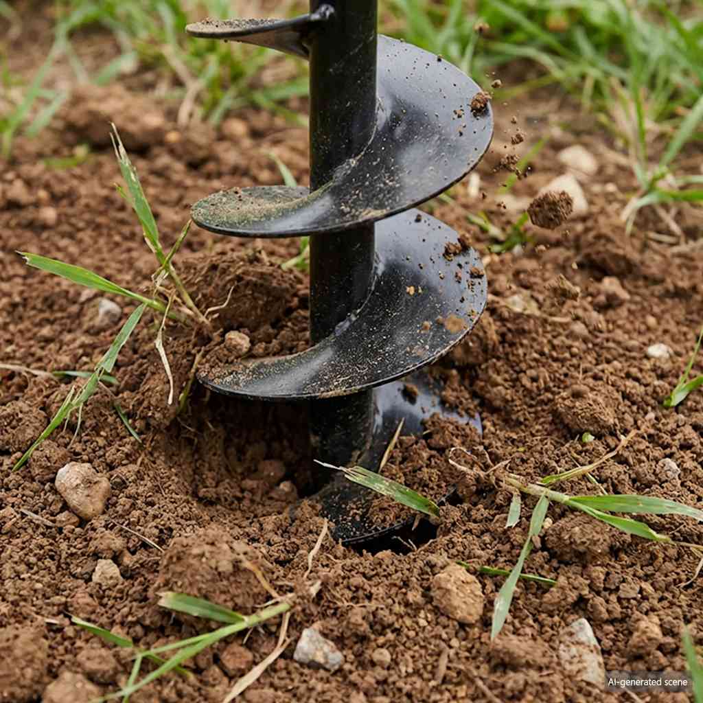 Vidaxl Force à la terre avec poignée 120 mm et extensions 9 m