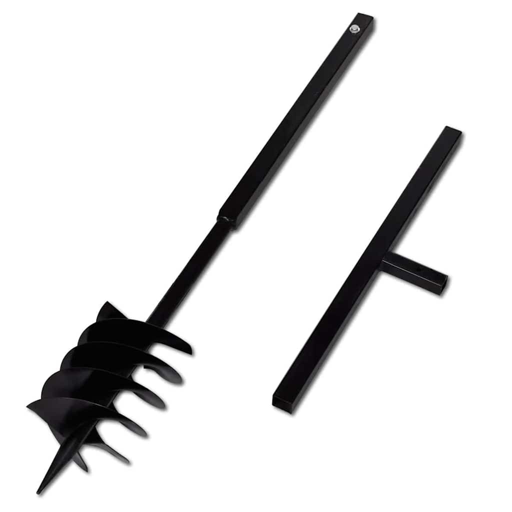 Vidaxl Foret à la terre avec poignée 180 mm et extensions 9 m (acier)