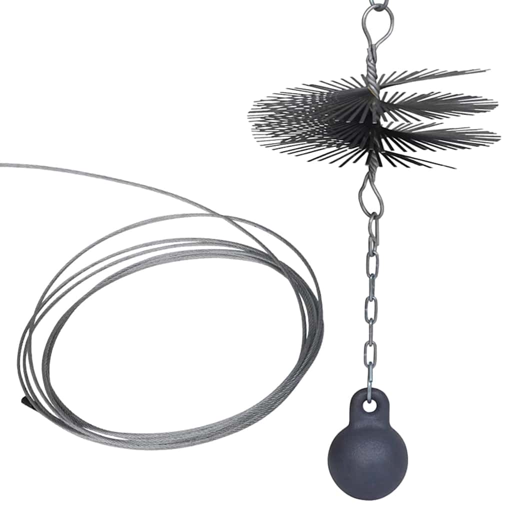 Brosse de balayage de la cheminée Vidaxl autour de Ø 25 cm