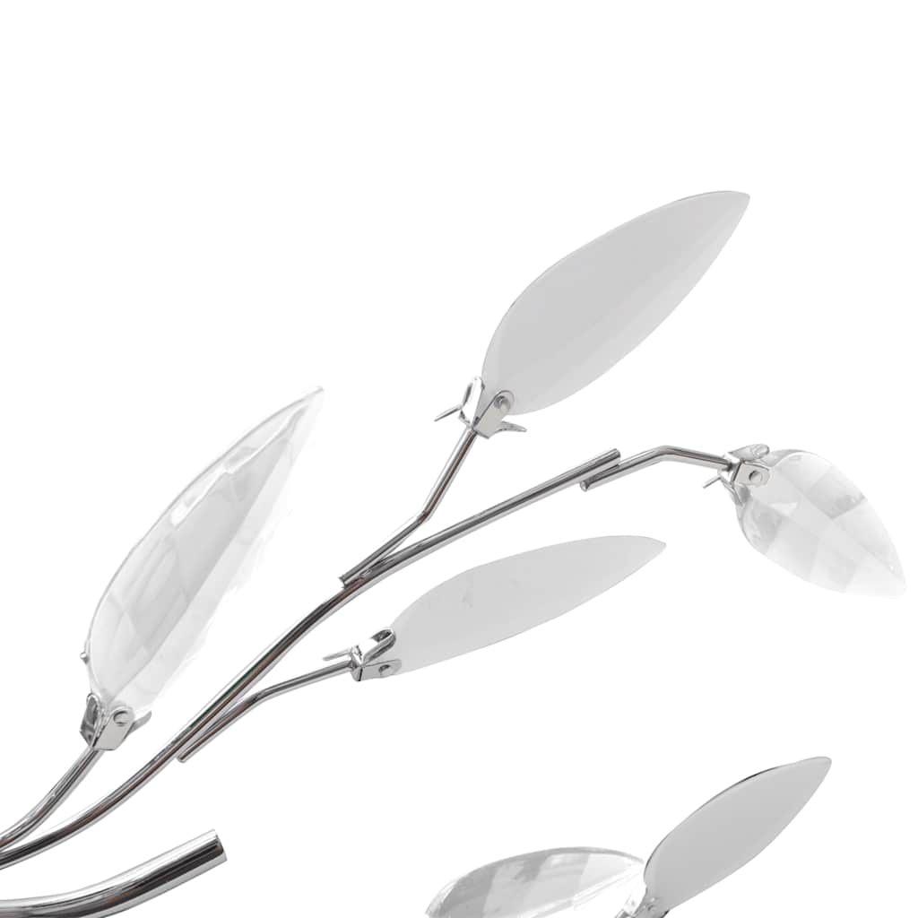 Vidaxl plafond avec feuilles de cristal de 3xe14 en acrylique