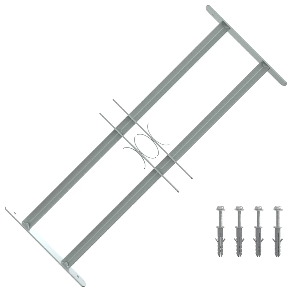 Protection de fenêtre Vidaxl réglable avec 2 RODS CROSS-RODS 500-650 mm