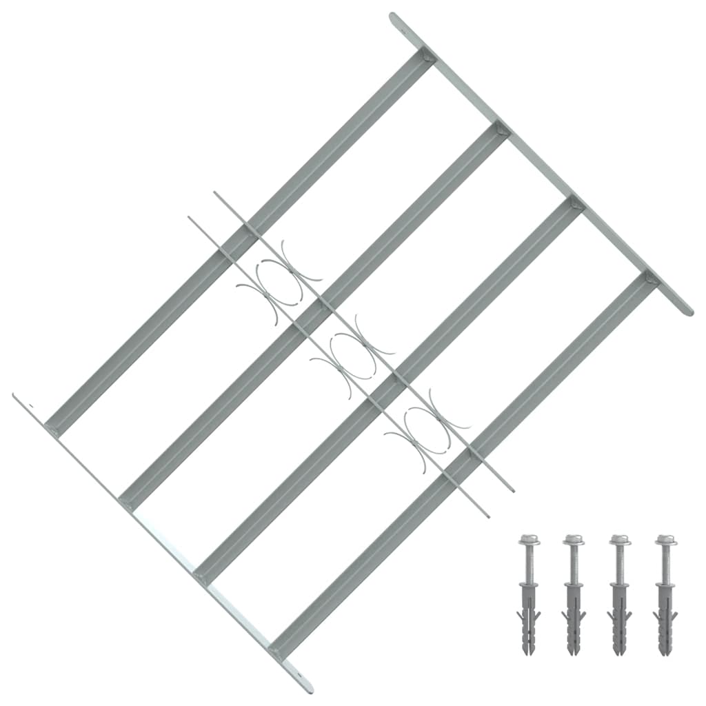 Protection de la fenêtre Vidaxl réglable avec 4 rods croisés 500-650 mm