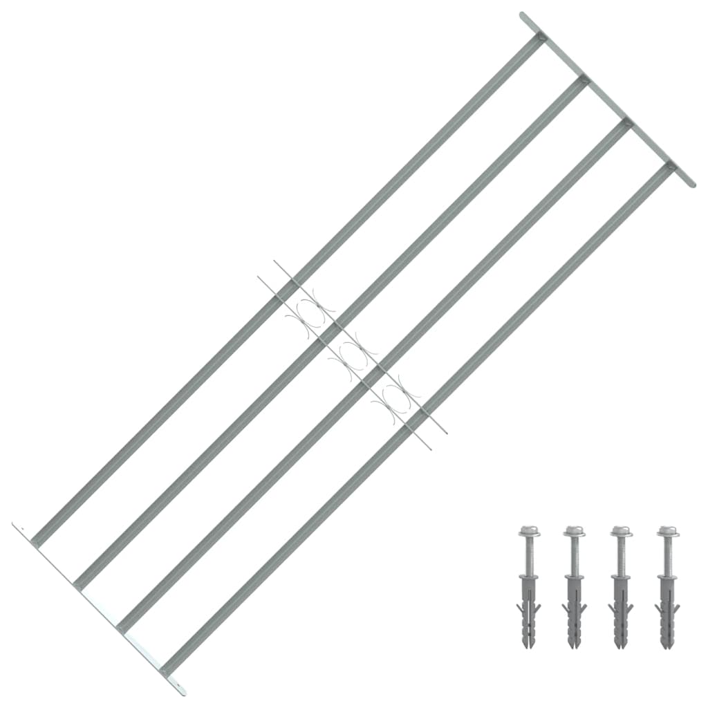 Protection de fenêtre Vidaxl réglable avec 4 RODS CROSS-RODS 1000-1500 mm