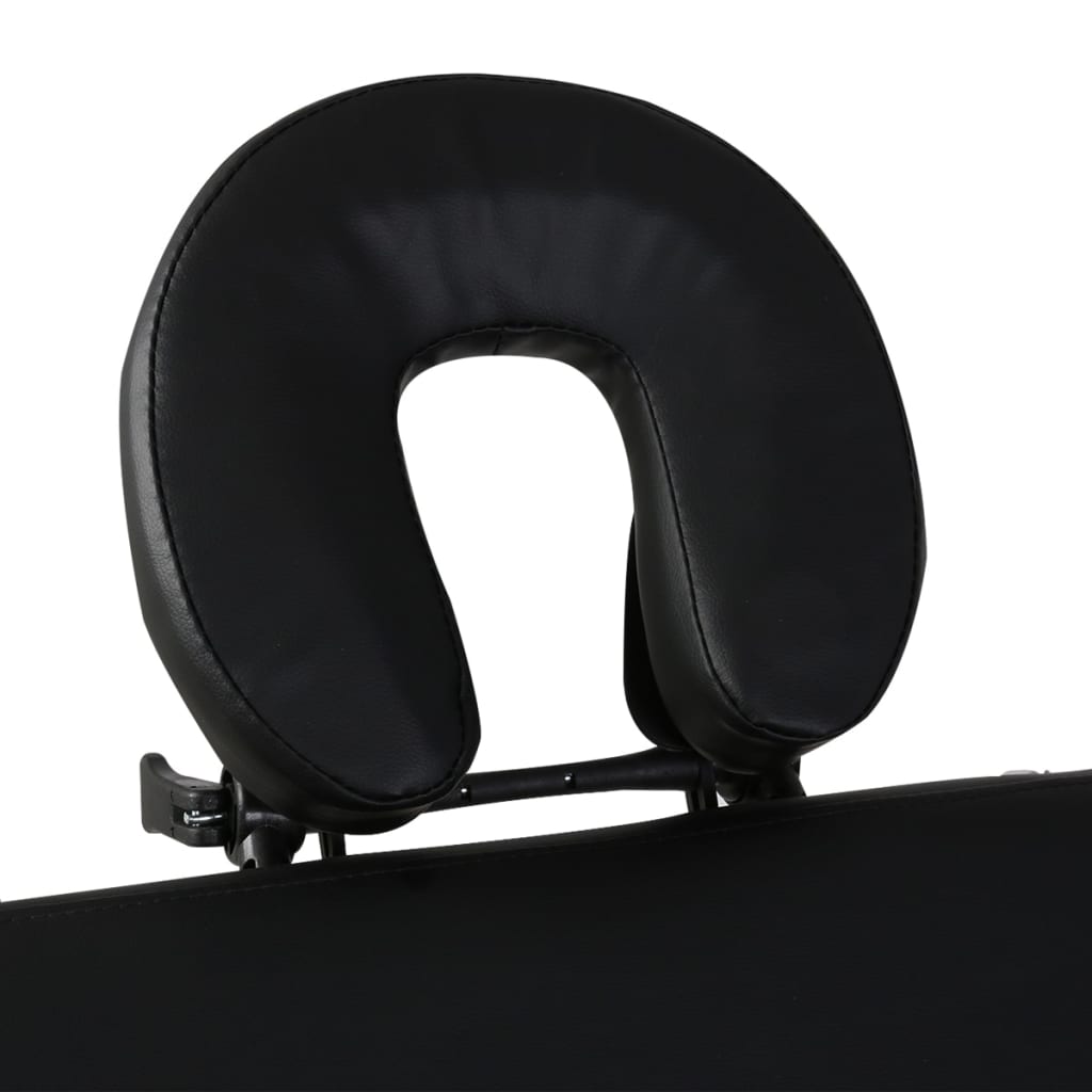 Vidaxl Massage pliable Tableau 3 zones avec cadre en bois (noir)