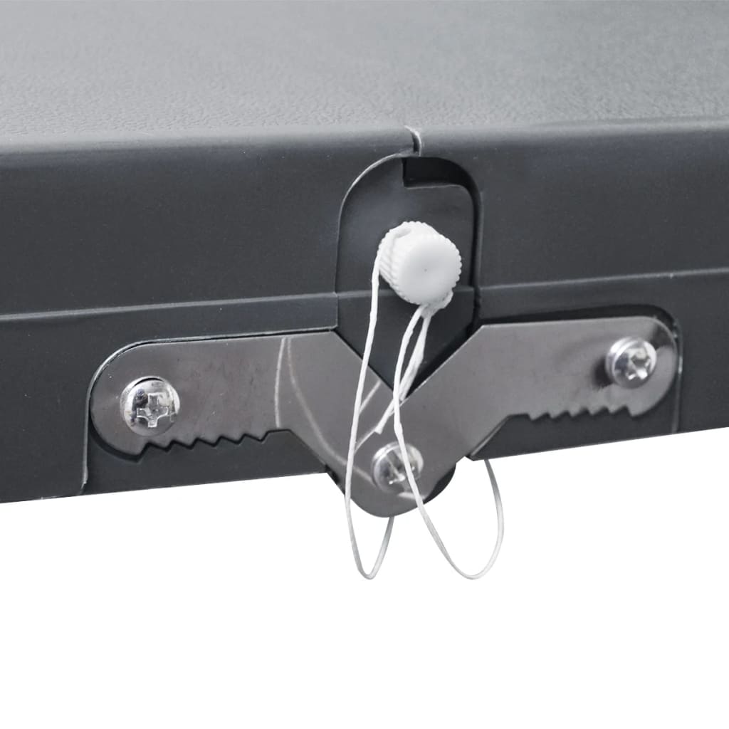 Table de camping Vidaxl avec quatre sièges gris en aluminium pliable