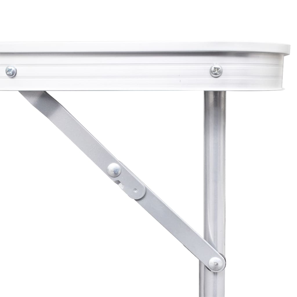 Table de camping vidaxl pliable et réglable en aluminium 240x60 cm