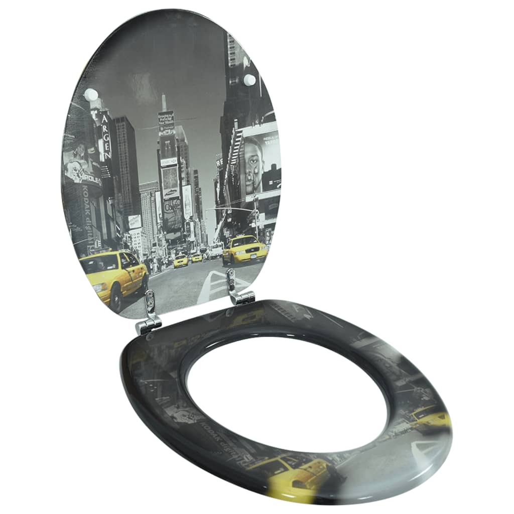 Vidaxl Toilet Seat de MDF avec New York Dessin