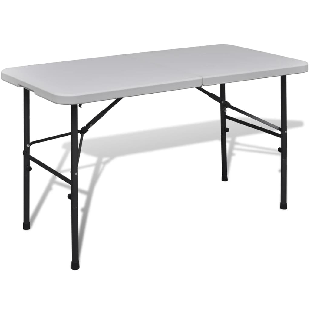 Table de pliage Vidaxl pour l'extérieur de 122 cm HDPE blanc