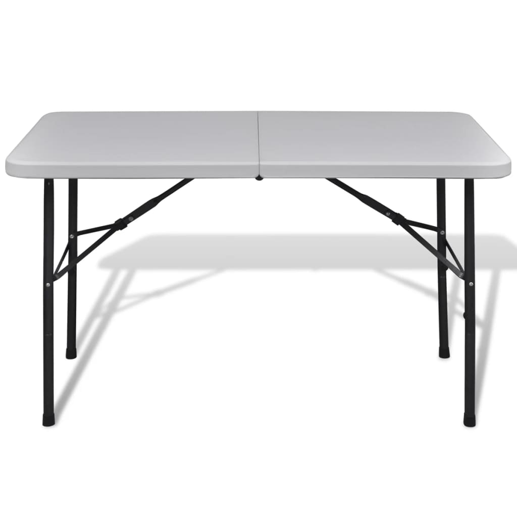 Table de pliage Vidaxl pour l'extérieur de 122 cm HDPE blanc