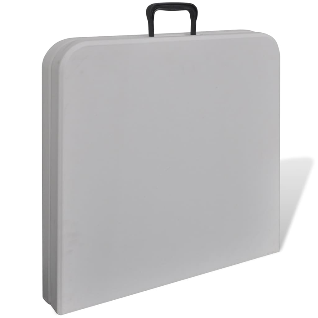 Table de pliage Vidaxl pour l'extérieur de 122 cm HDPE blanc