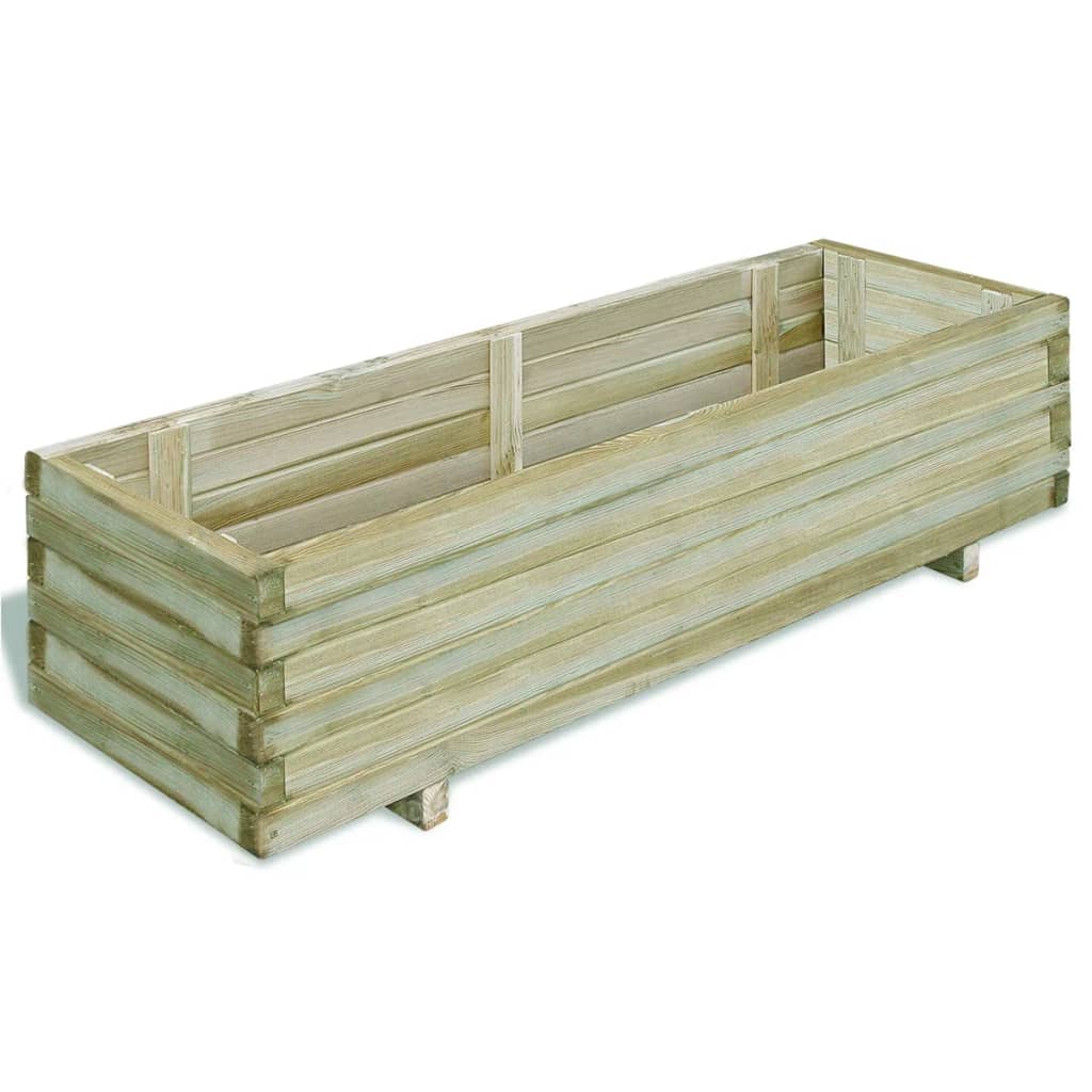 Vidaxl planter surélevé rectangulaire 120x40x30 cm bois