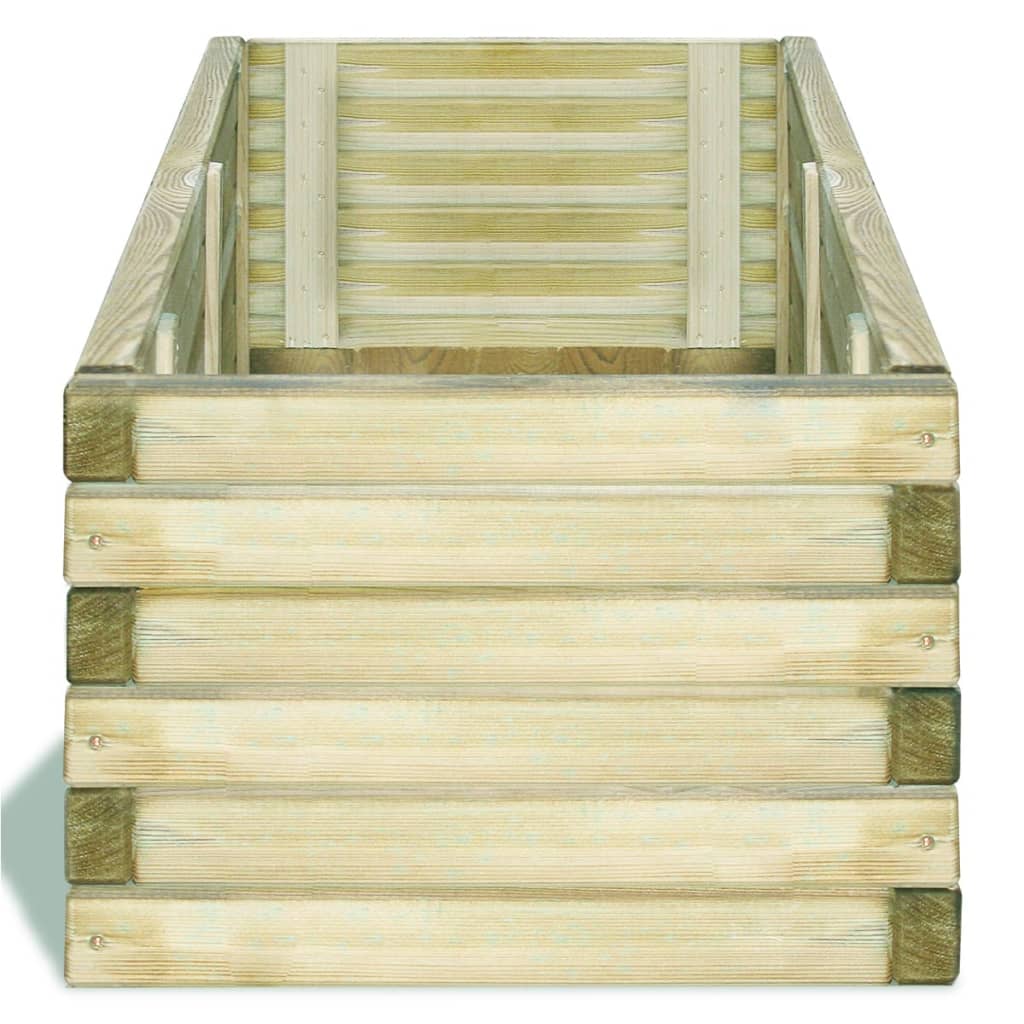 Vidaxl planter surélevé rectangulaire 120x40x30 cm bois