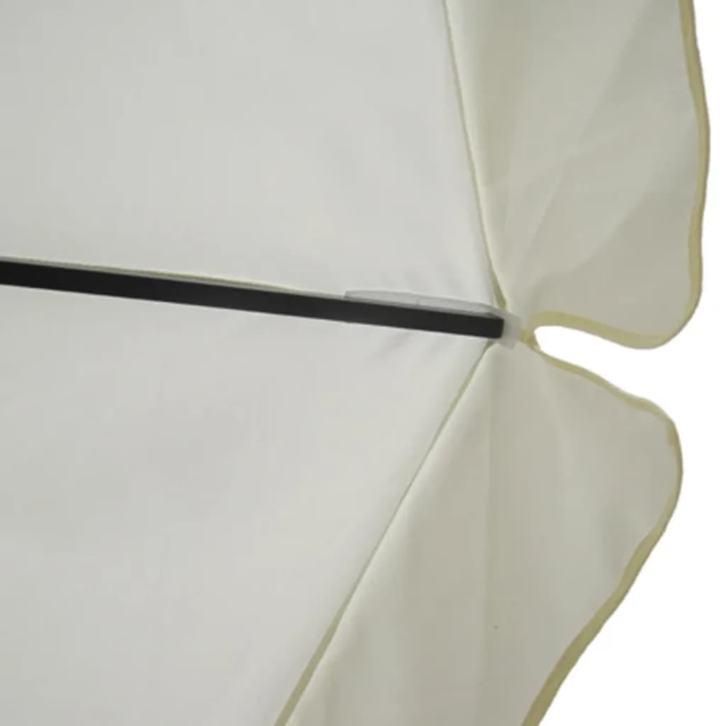Parasol vidaxl avec de l'aluminium de base portable (blanc)