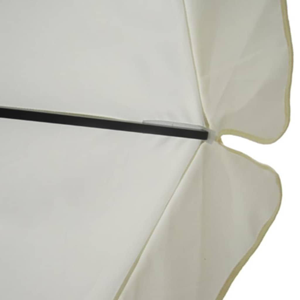 Parasol vidaxl avec de l'aluminium de base portable (blanc)