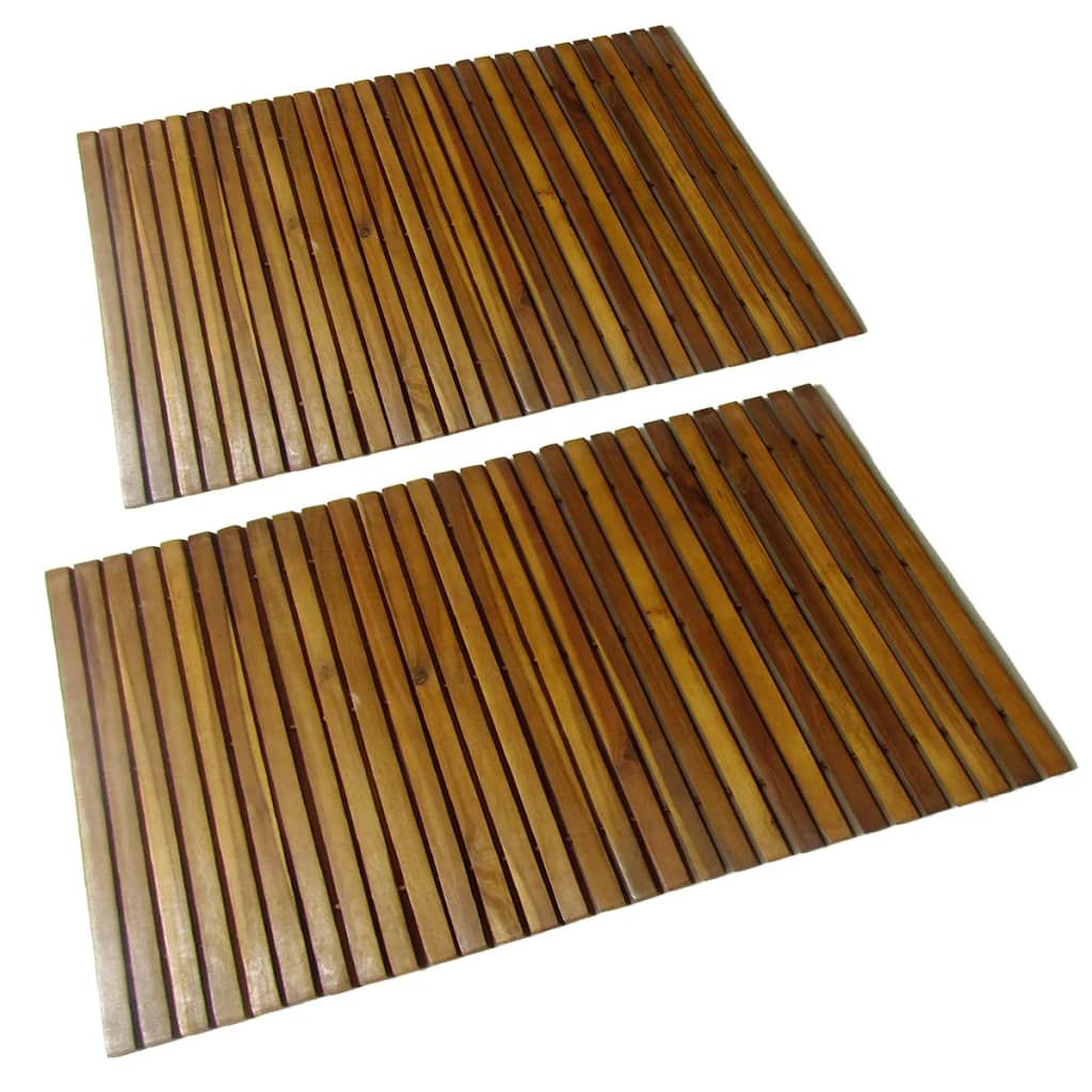 Vidaxl Bathmat Acaciahout 80 x 50 cm 2 pièces