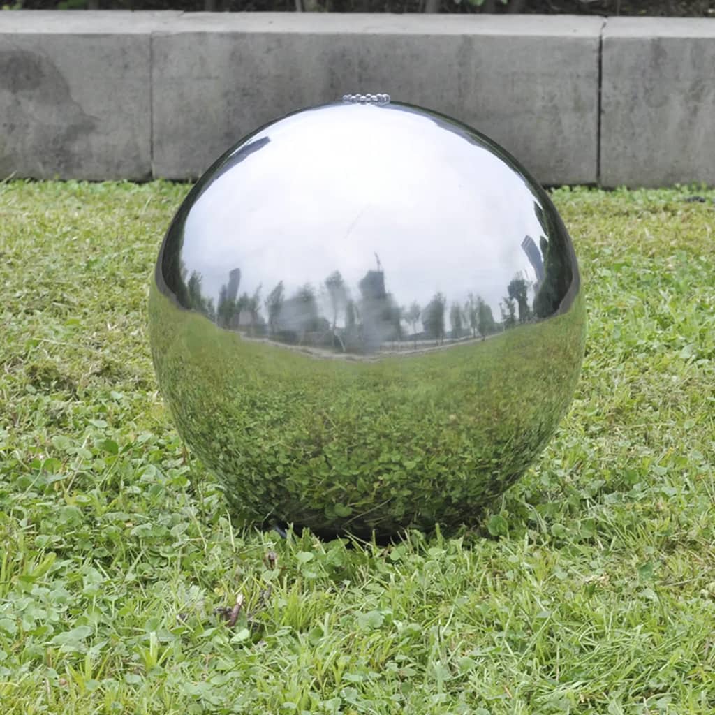 Fountaine de jardin vidaxl avec LEDS 20 cm en acier inoxydable