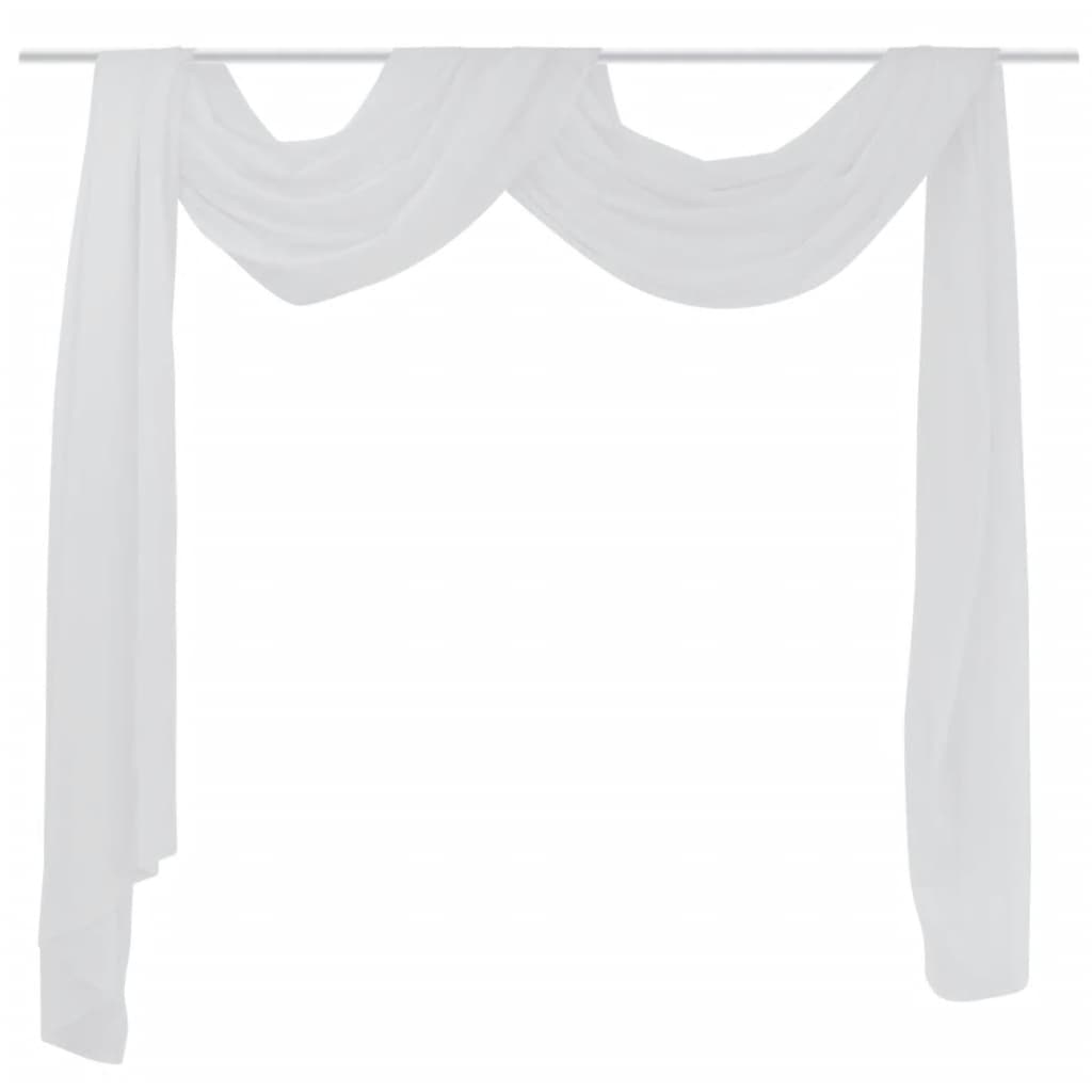 Vidaxl overgijn voile translucide 140 x 600 cm blanc