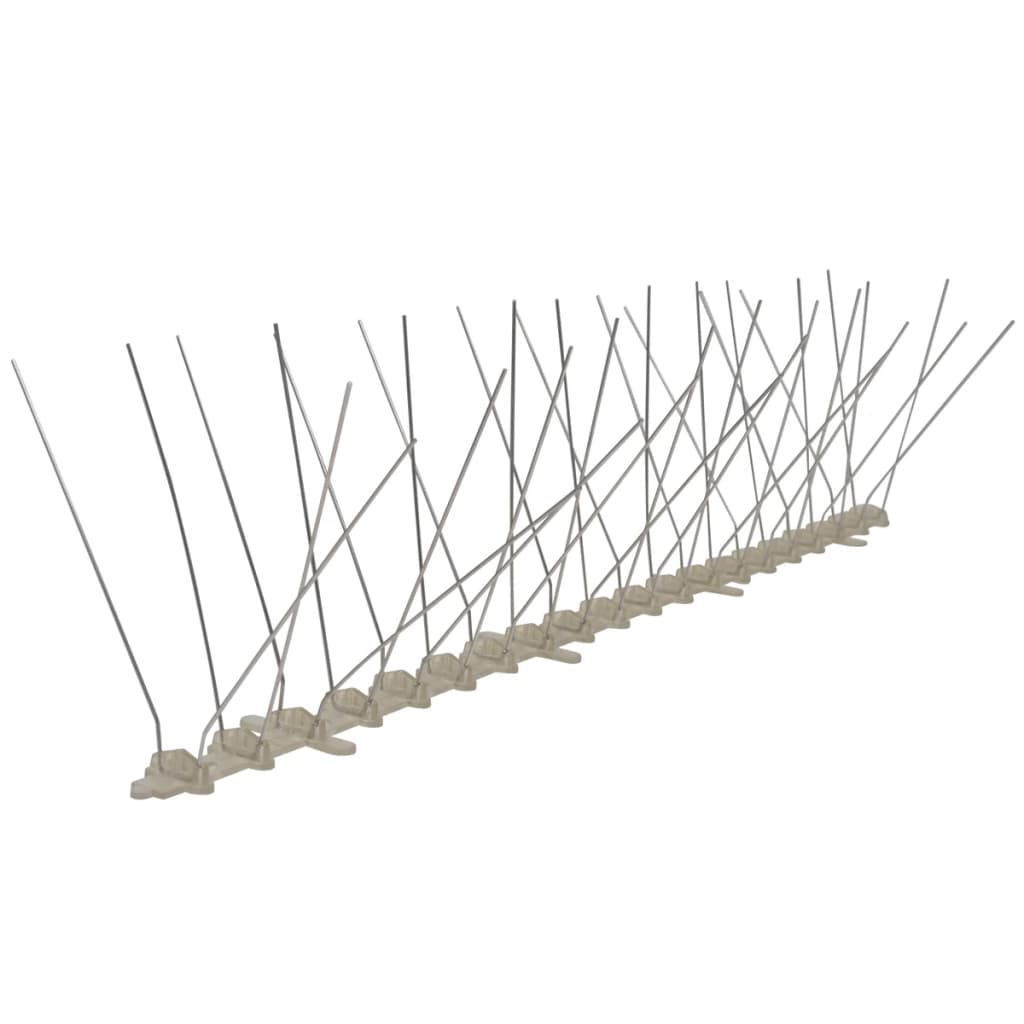 VidaXL épingles à pigeons Birding avec 4 rangées 6 pièces 3 m en plastique