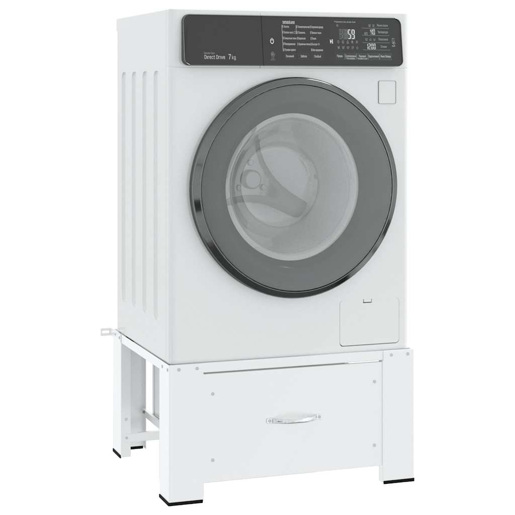 Vidaxl Washing Machineverhoger avec tiroir blanc