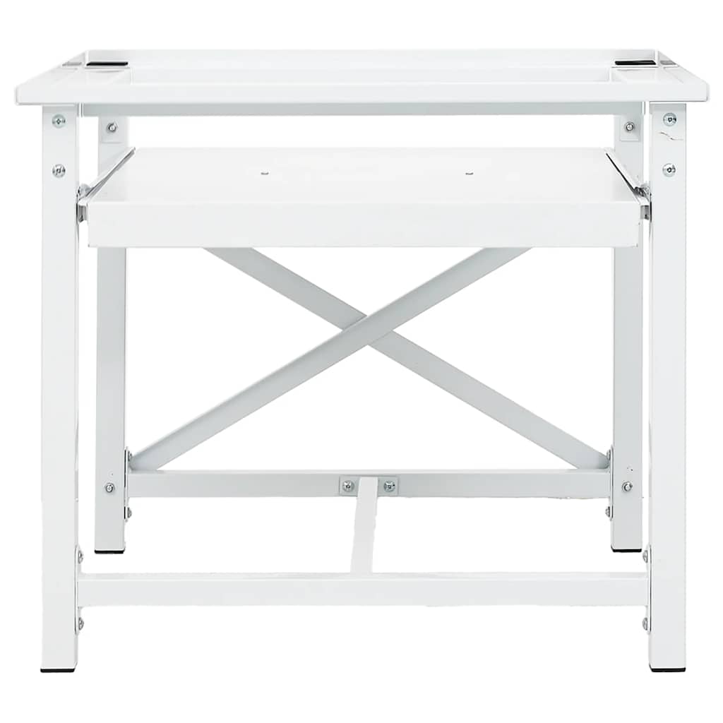 Vidaxl Washing Machineverhoger avec un étagère extensible blanc