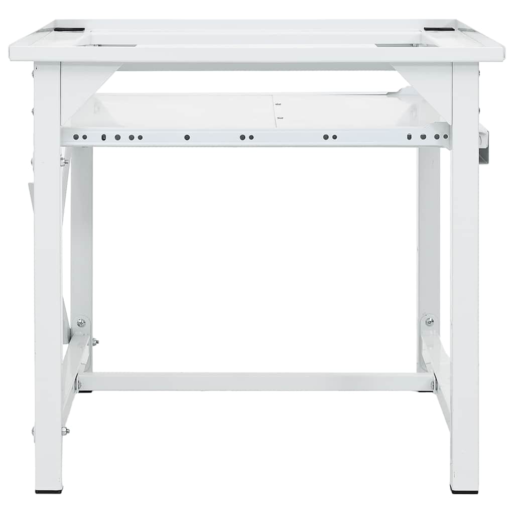 Vidaxl Washing Machineverhoger avec un étagère extensible blanc