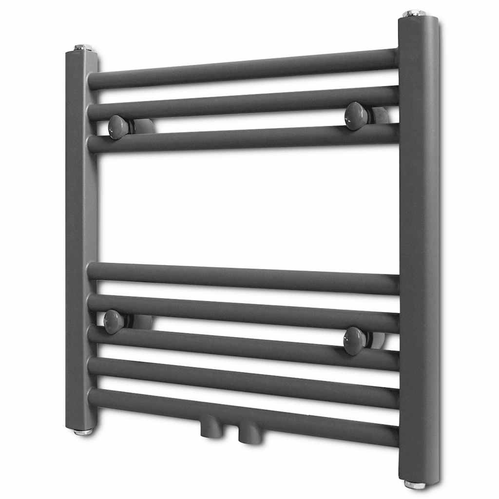 Rack de serviette de radiateur Vidaxl droit 480x480 mm gris