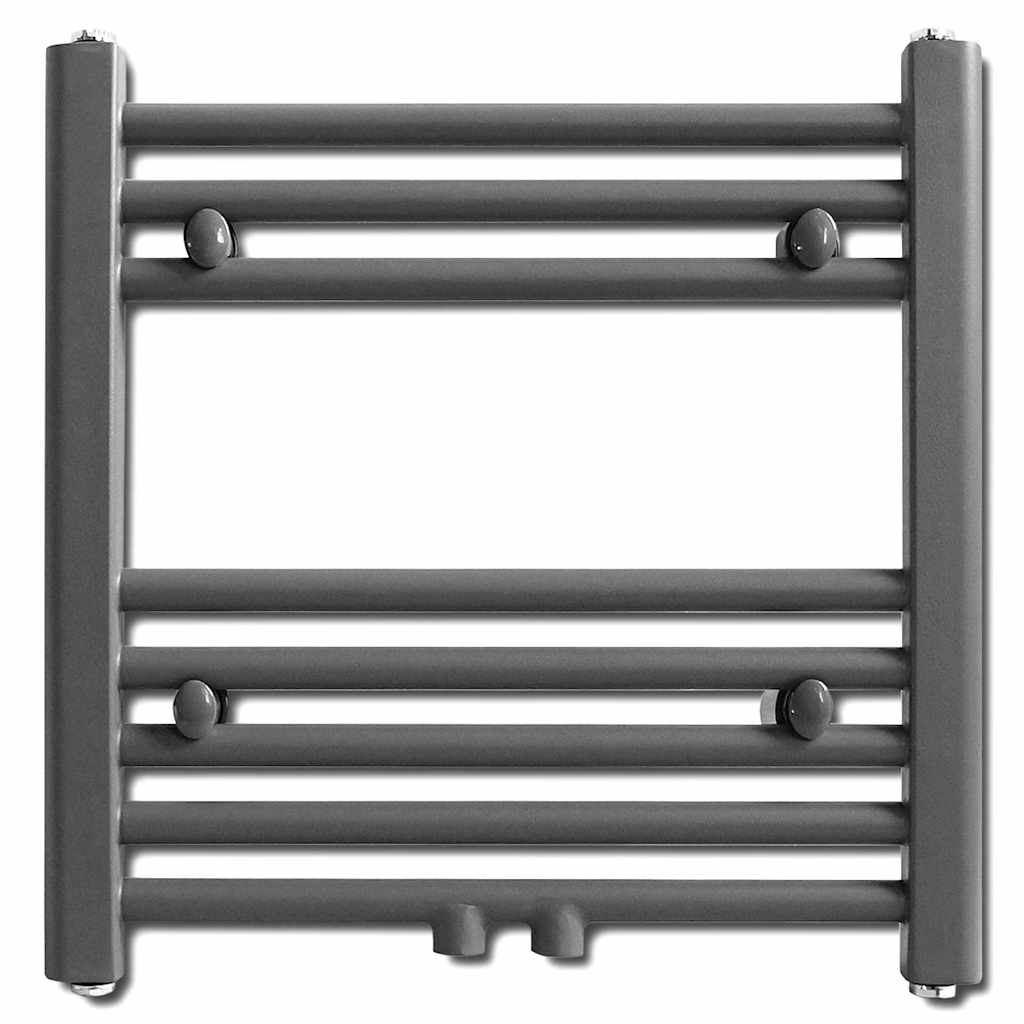 Rack de serviette de radiateur Vidaxl droit 480x480 mm gris