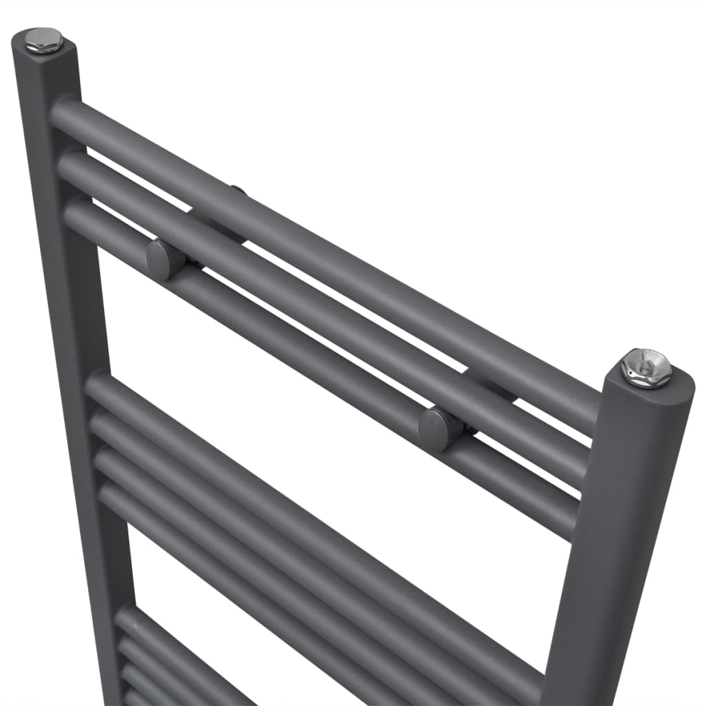 Rack de serviette de radiateur Vidaxl droit 480x480 mm gris