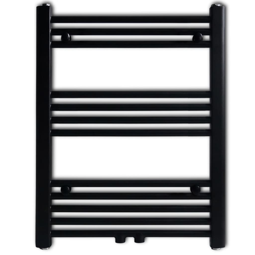 Rack de serviette de radiateur Vidaxl droit 600x764 mm noir