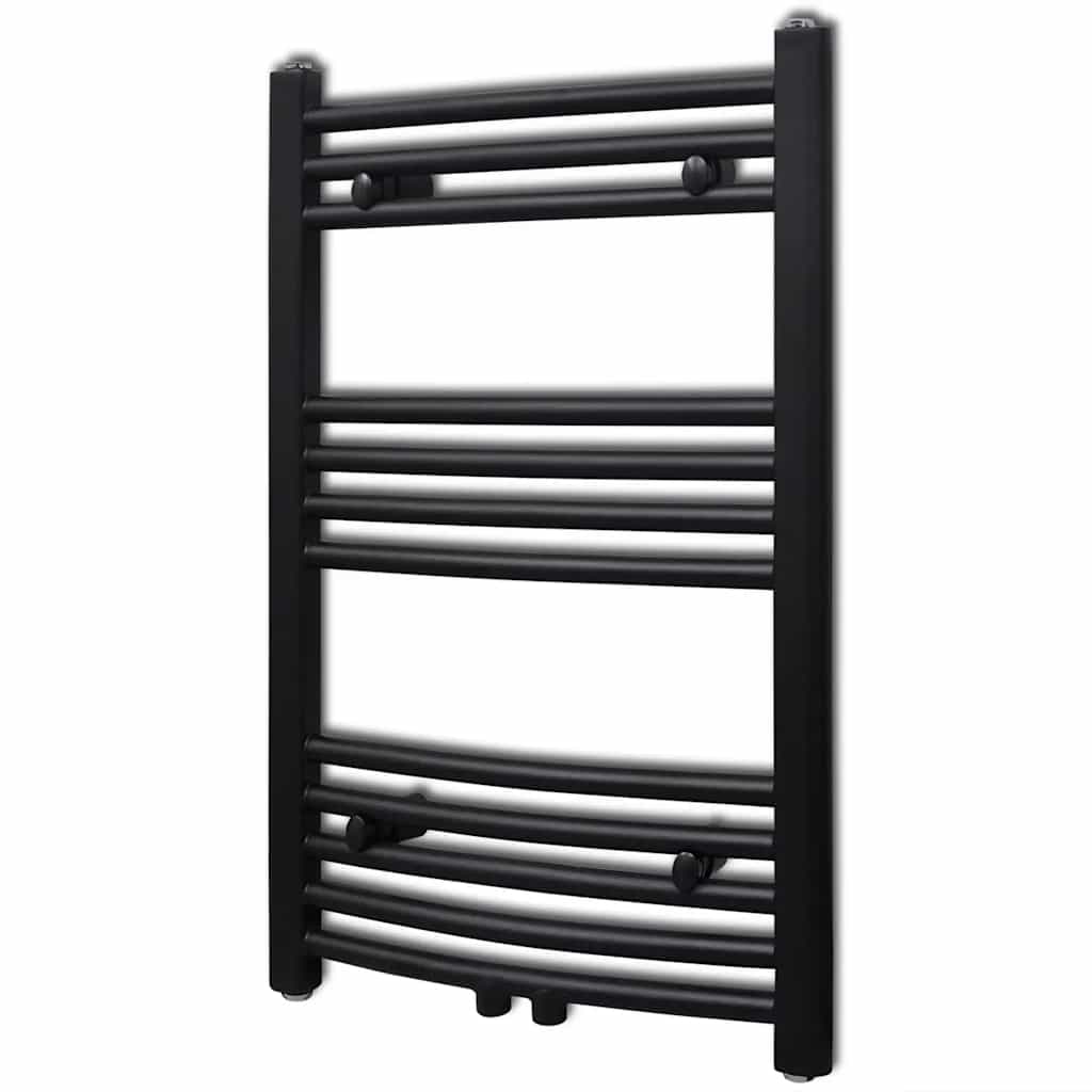 Rack de serviette de radiateur vidaxl plié 500x764 mm noir