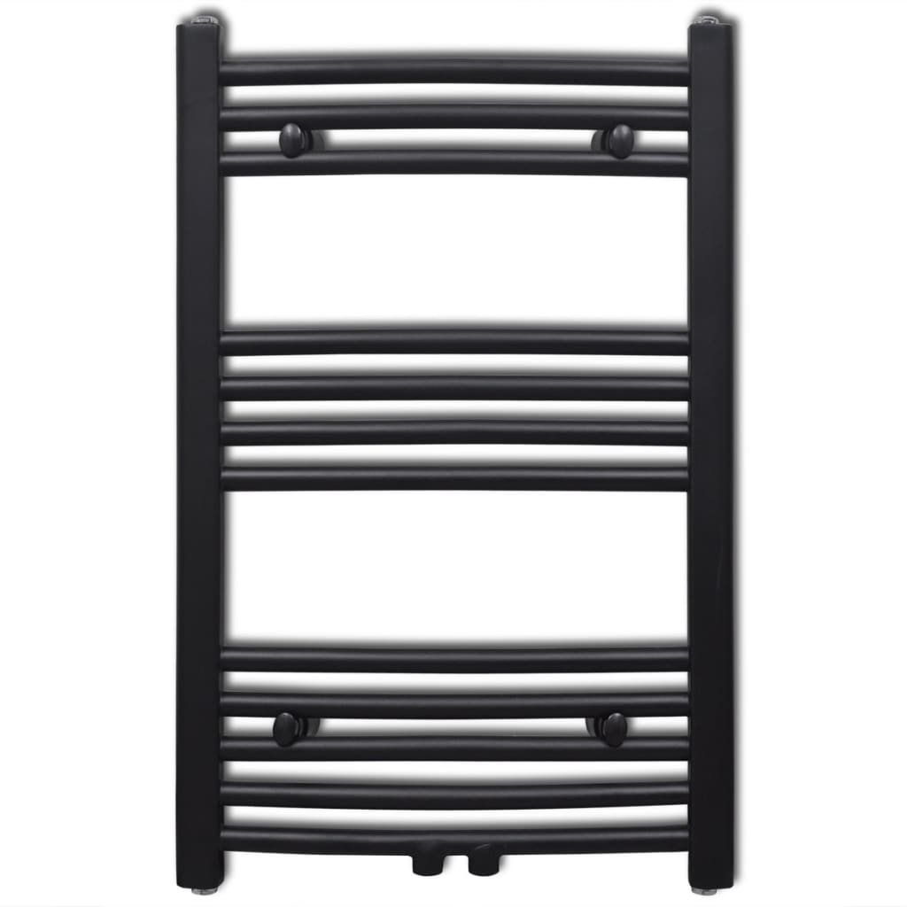 Rack de serviette de radiateur vidaxl plié 500x764 mm noir