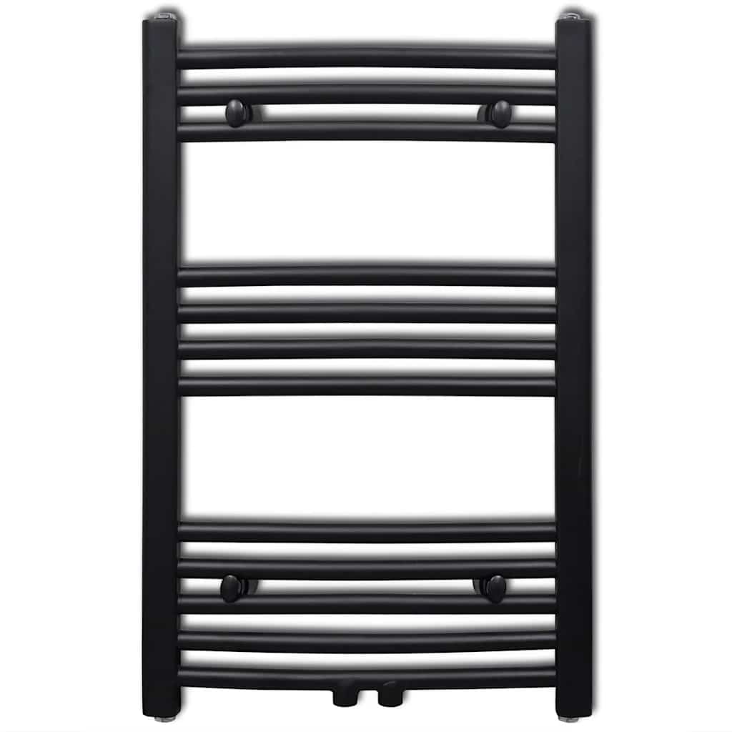 Rack de serviette de radiateur vidaxl plié 500x764 mm noir