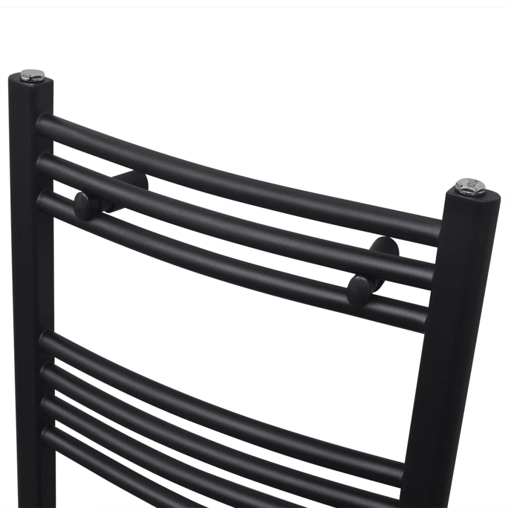 Rack de serviette de radiateur vidaxl plié 500x764 mm noir