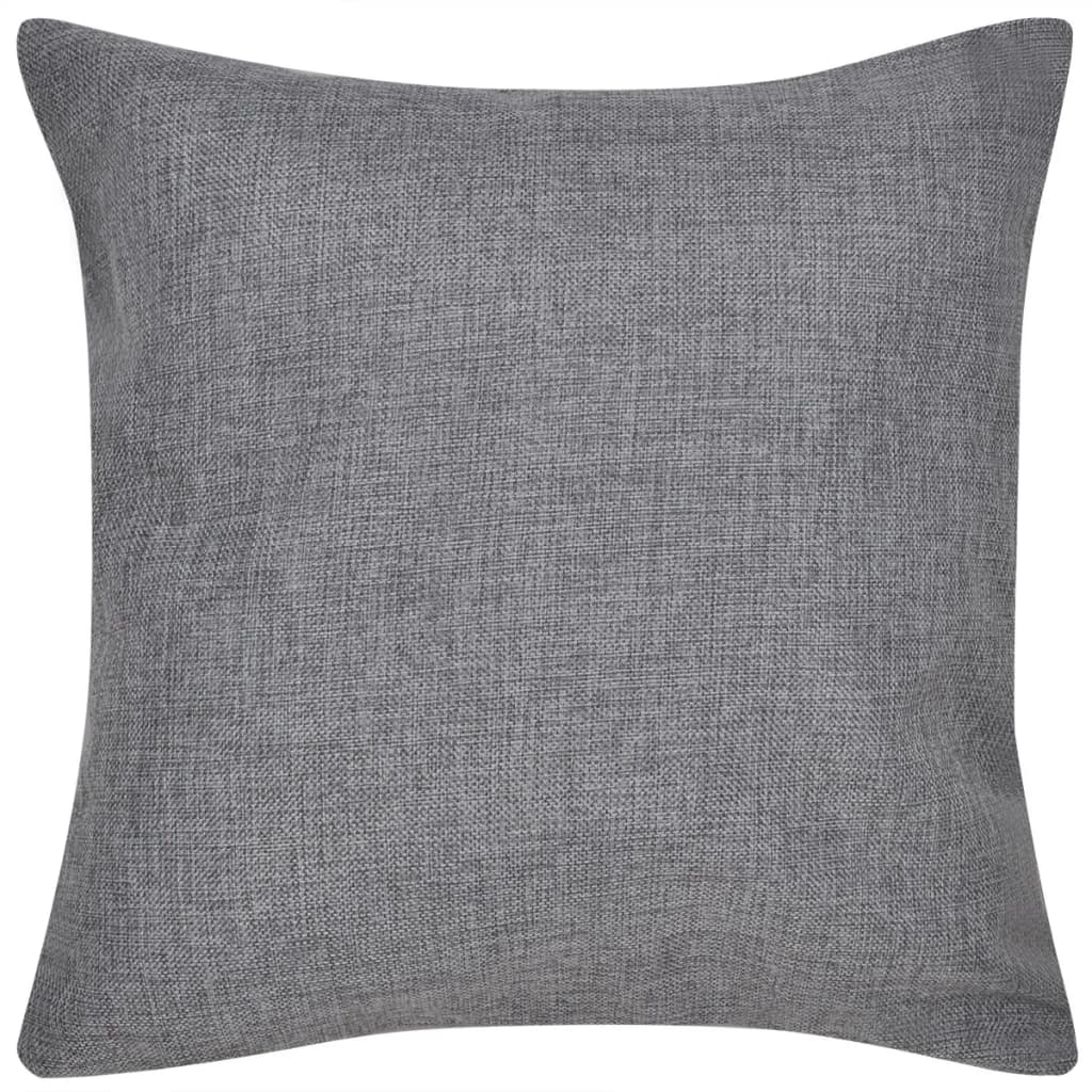 Coussin vidaxl couvre le linge look 50 x 50 cm anthracite 4 pièces