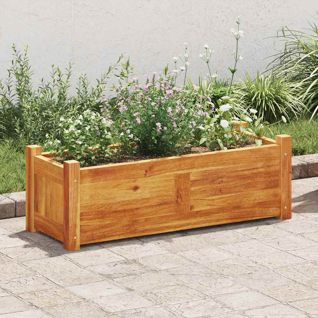 Vidaxl Planter a augmenté 76x27.6x25 cm Acaciahout