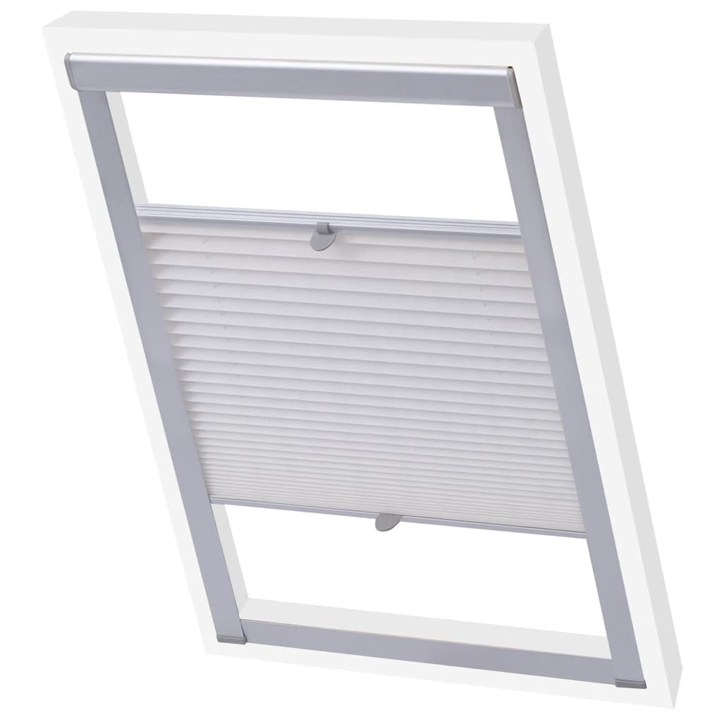 Vidaxl rouleau aveugle plissé blanc 104
