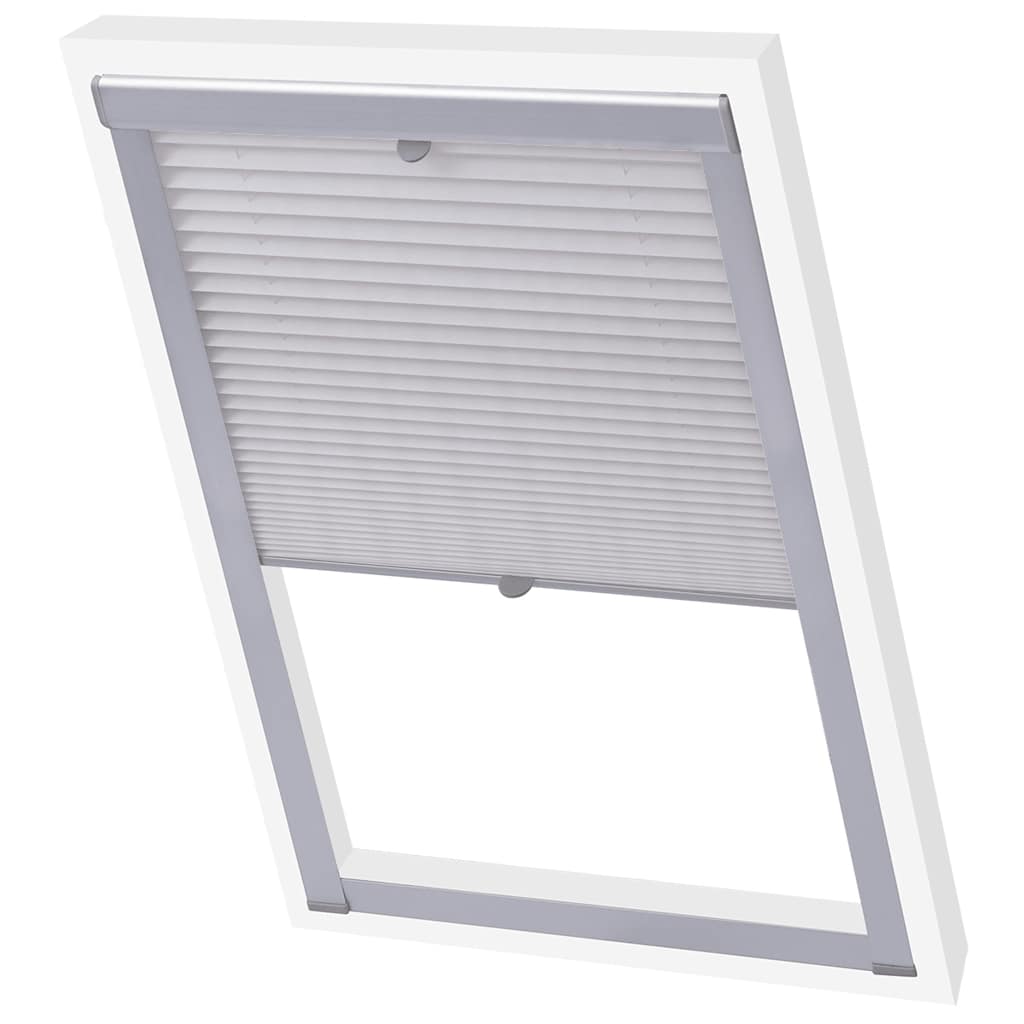 Vidaxl rouleau aveugle plissé blanc c04
