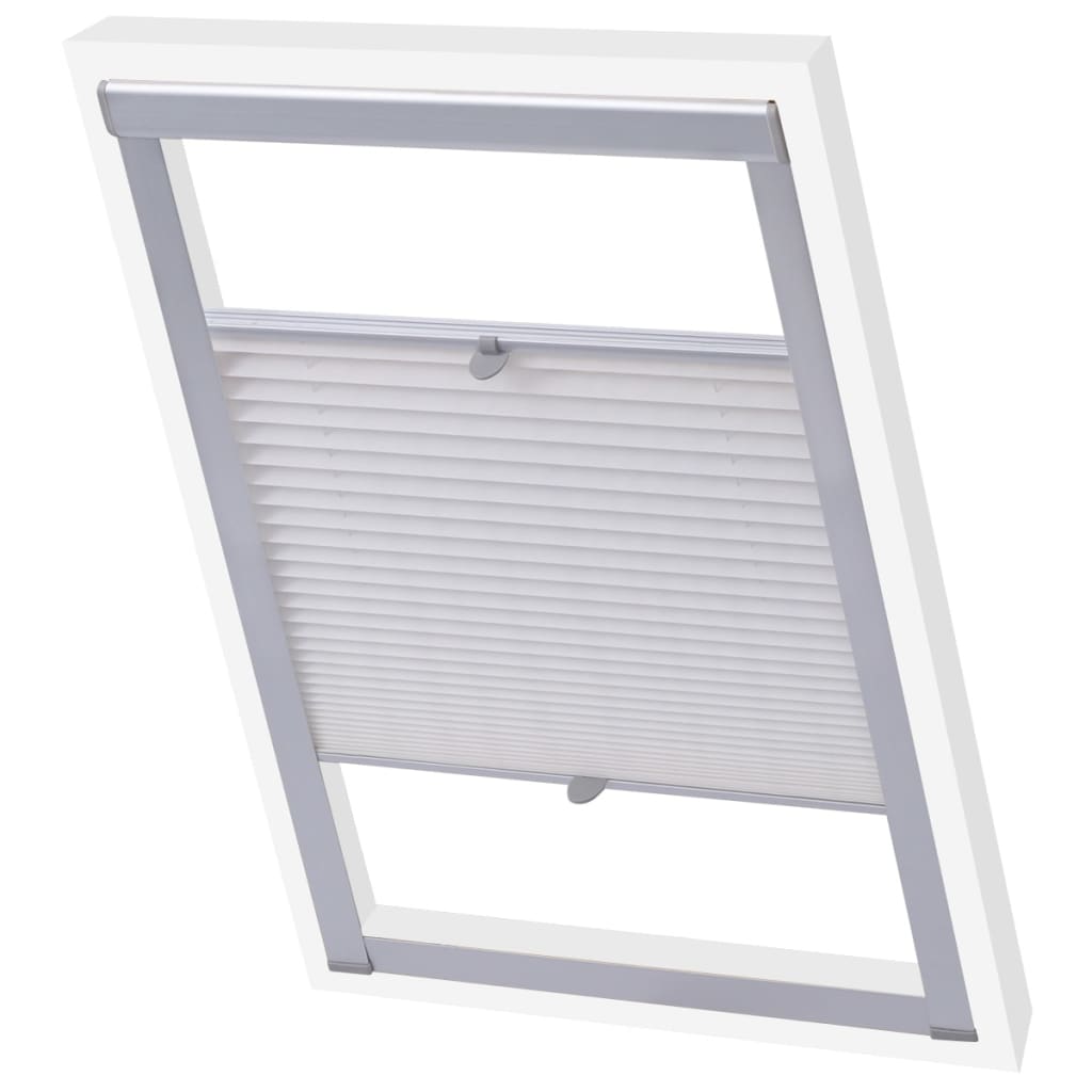 Vidaxl rouleau aveugle plissé blanc s06 606